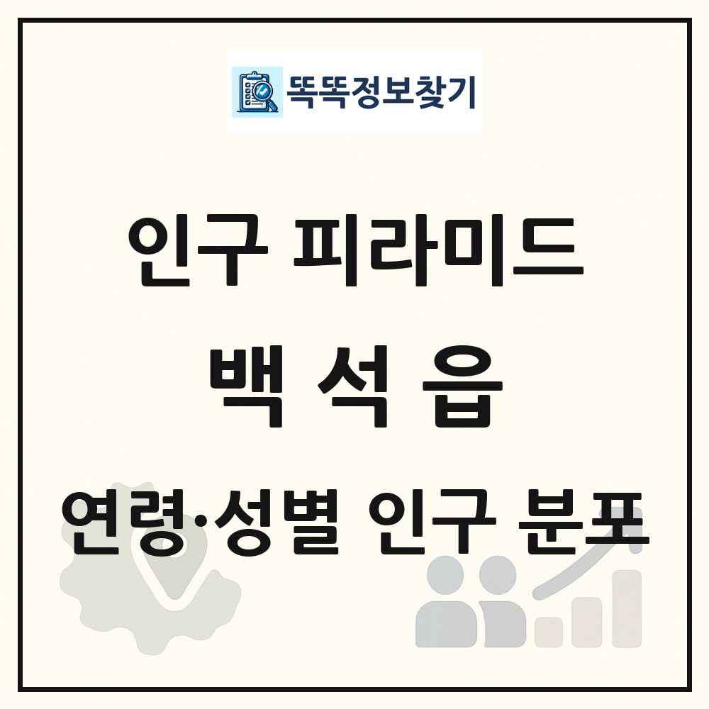 백석읍 인구 피라미드 링크 그림